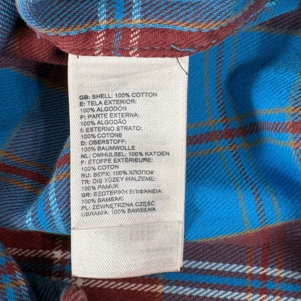 The North Face Arroyo Flannel Shirt Mens Medium Blue Red Plaid Gorpcore Outdoors